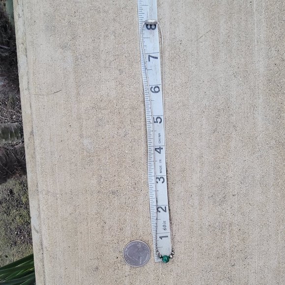 Vintage Native American handmade sterling balls, malachite ball, liquid silver h - Picture 5 of 14